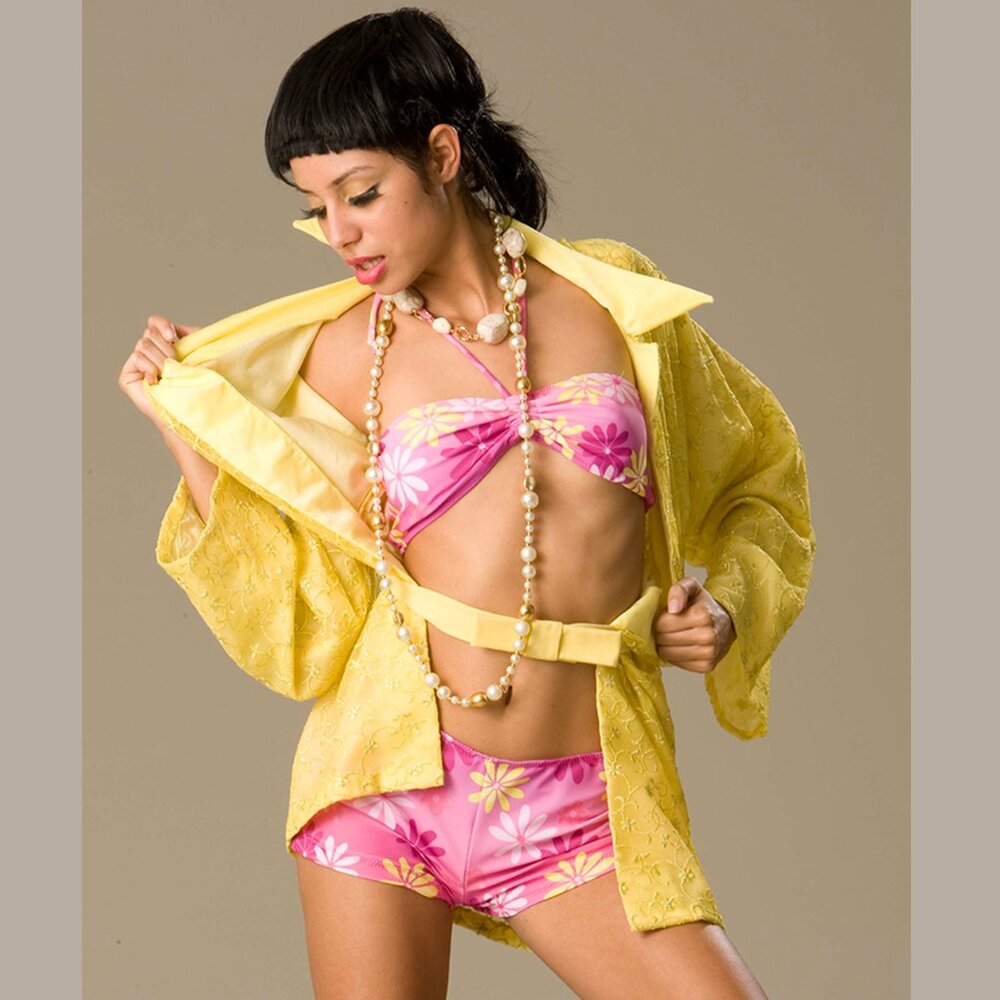 LEMON-YELLOW KIMONO-STYLE ROBE/SHIRT - Picture 8 of 11